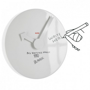 Настенные часы с циферблатом для записей Blank Alessi