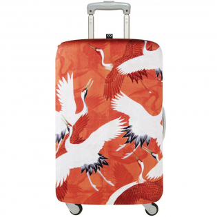 Чехол для чемодана WOMANS HAORI White & Red Cranes Medium LOQI