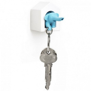 Ключница настенная и брелок для ключей Elephant Qualy Синий