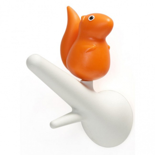 Крючки настенные Hook Squirrel Qualy Белый / Оранжевый