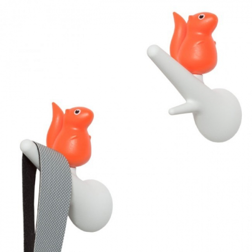 Крючки настенные Hook Squirrel Qualy Белый / Оранжевый