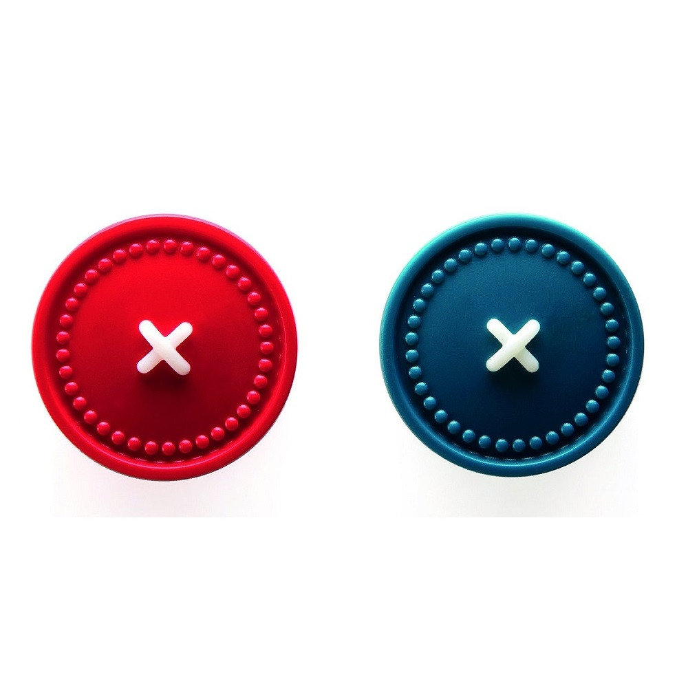 Крючки настенные (магнитные клипсы) Button Up OTOTO Бирюзовый / Красный