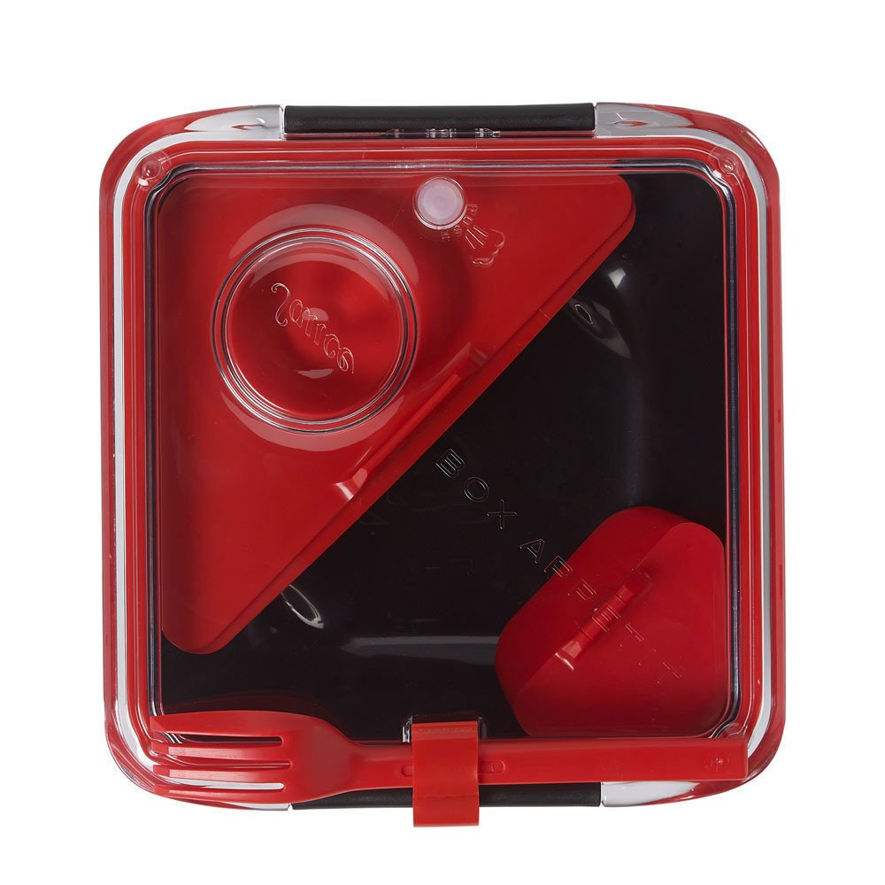 Ланч бокс квадратный Box Appetit Black+Blum Черный / Красный