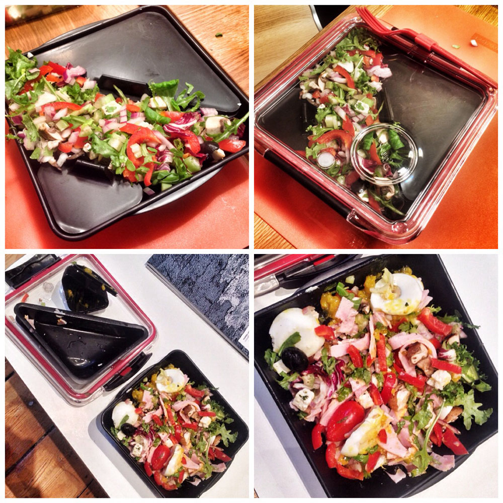 Ланч бокс квадратный Box Appetit Black+Blum Черный / Красный