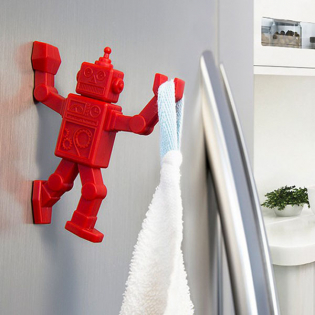 Магнитный крючок для холодильника Robohook Peleg Design Красный