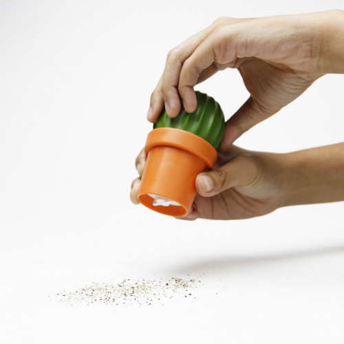 Мельница для соли или перца Tasty Cactus Qualy Оранжевая / Зеленая