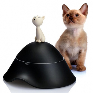 Миска для кошек с крышкой Mio Alessi Черная