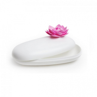 Многофункциональная шкатулка Lotus Pebble Box Qualy Белая / Розовая
