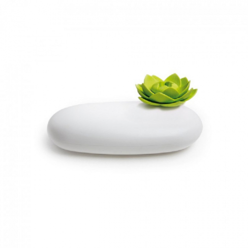 Многофункциональная шкатулка Lotus Pebble Box Qualy Белая / Зеленая