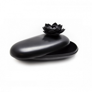 Многофункциональная шкатулка Lotus Pebble Box Qualy Черная / Черная