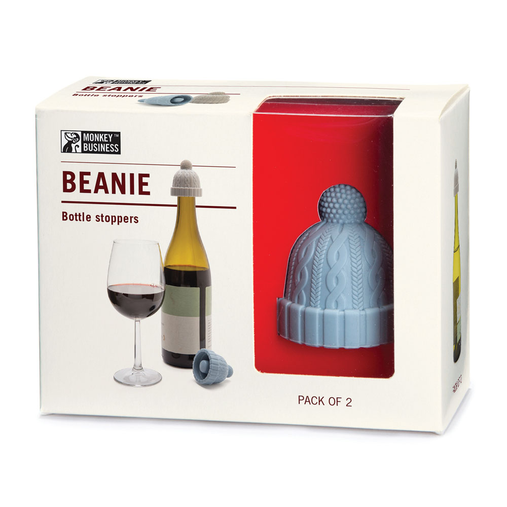 Набор стопперов для бутылок Beanie Monkey Business Голубой / Серый