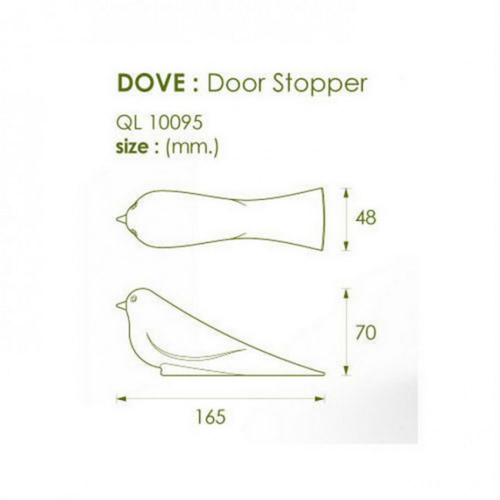 Стоппер для двери Dove Qualy Зеленый